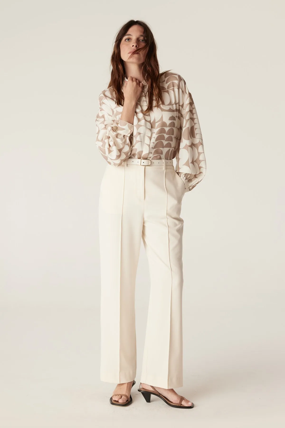 Tate Wide Leg Pant - Ivory
