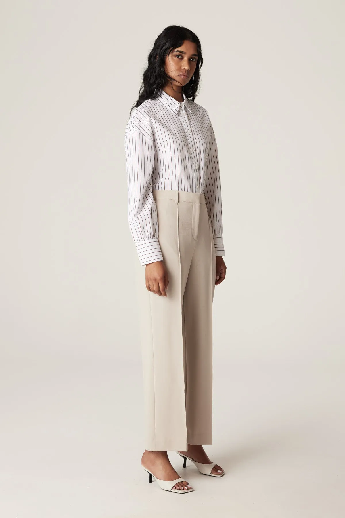 Tate Wide Leg Pant - Stone
