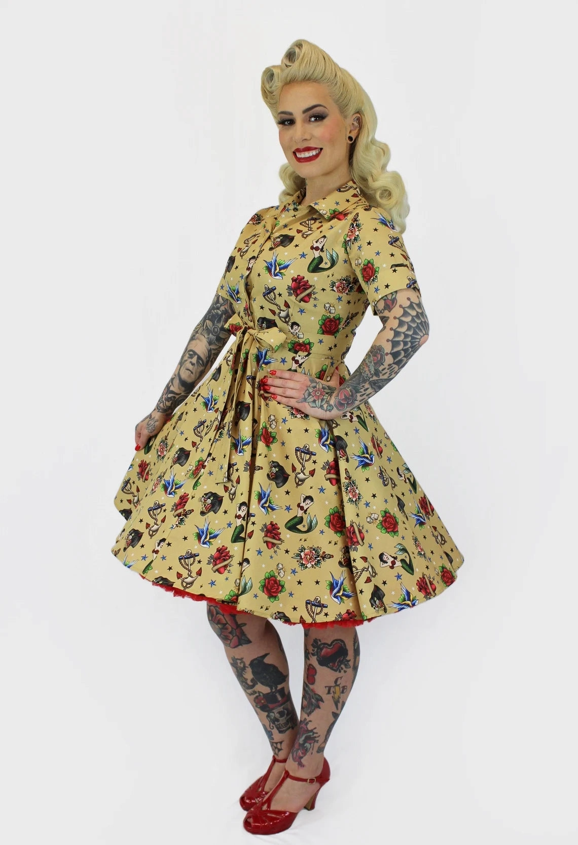 Tattoo Art Vintage Inspired Dress #TACD Airy Fabric Textured Layers