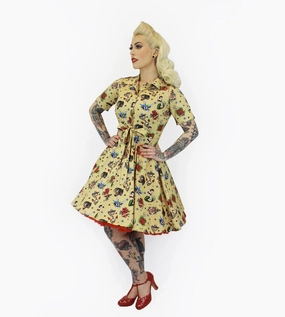 Tattoo Art Vintage Inspired Dress #TACD Stylish Waistband Fit