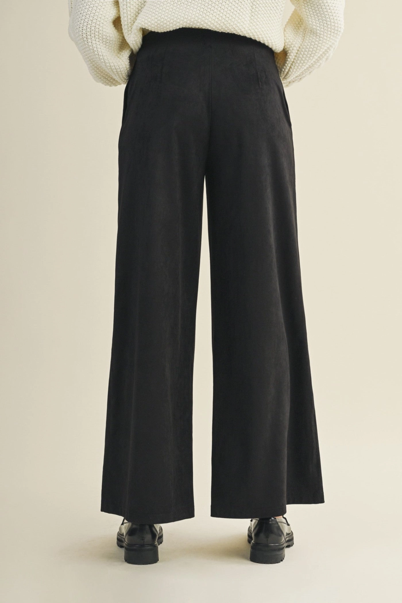 TAYLOR BLACK SUEDE PANTS Supportive Waistband