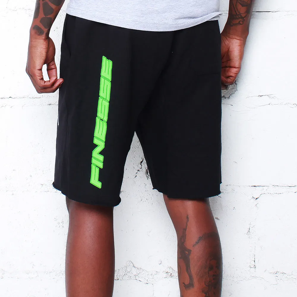 Team Finesse Terry Shorts Poison Green