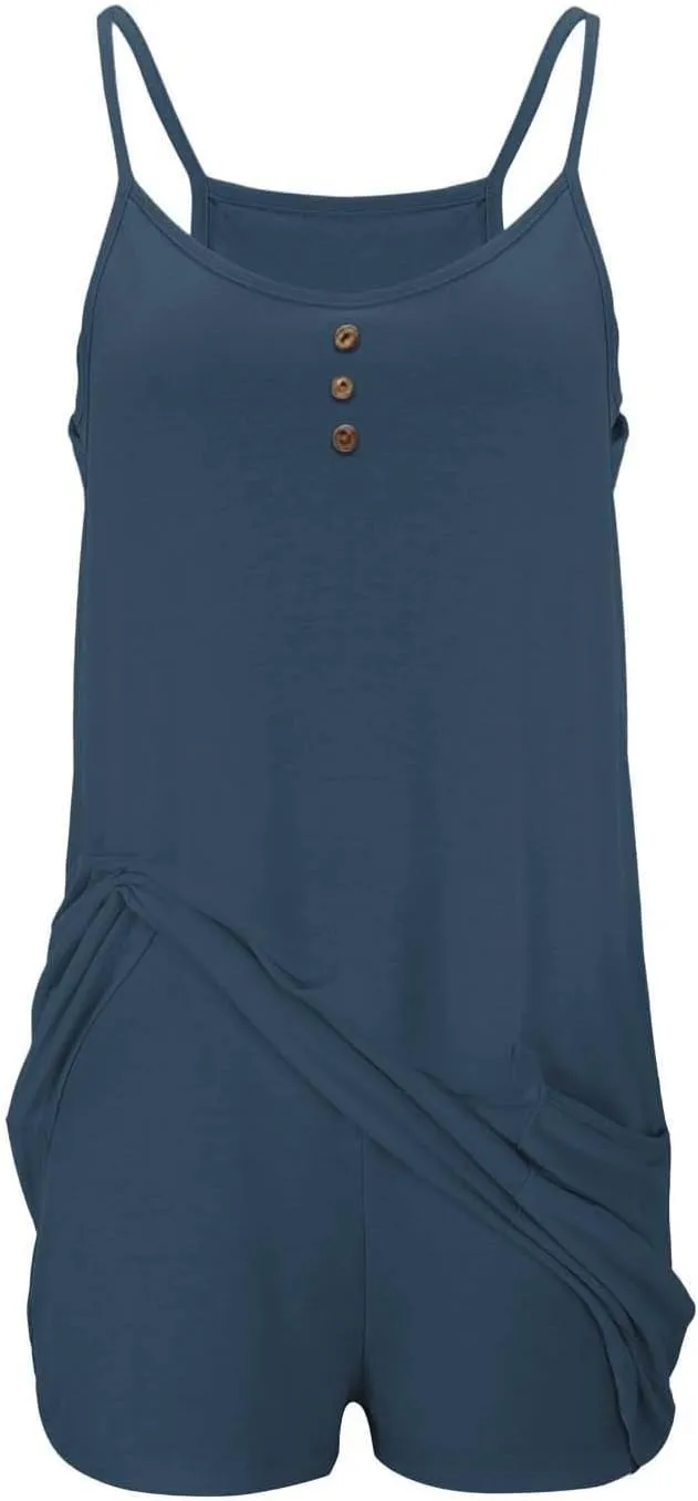 Tennis Dress for Women Built-in Shorts Casual Sleeveless Spaghetti Strap Sundress Workout Athletic Dress with Pocket