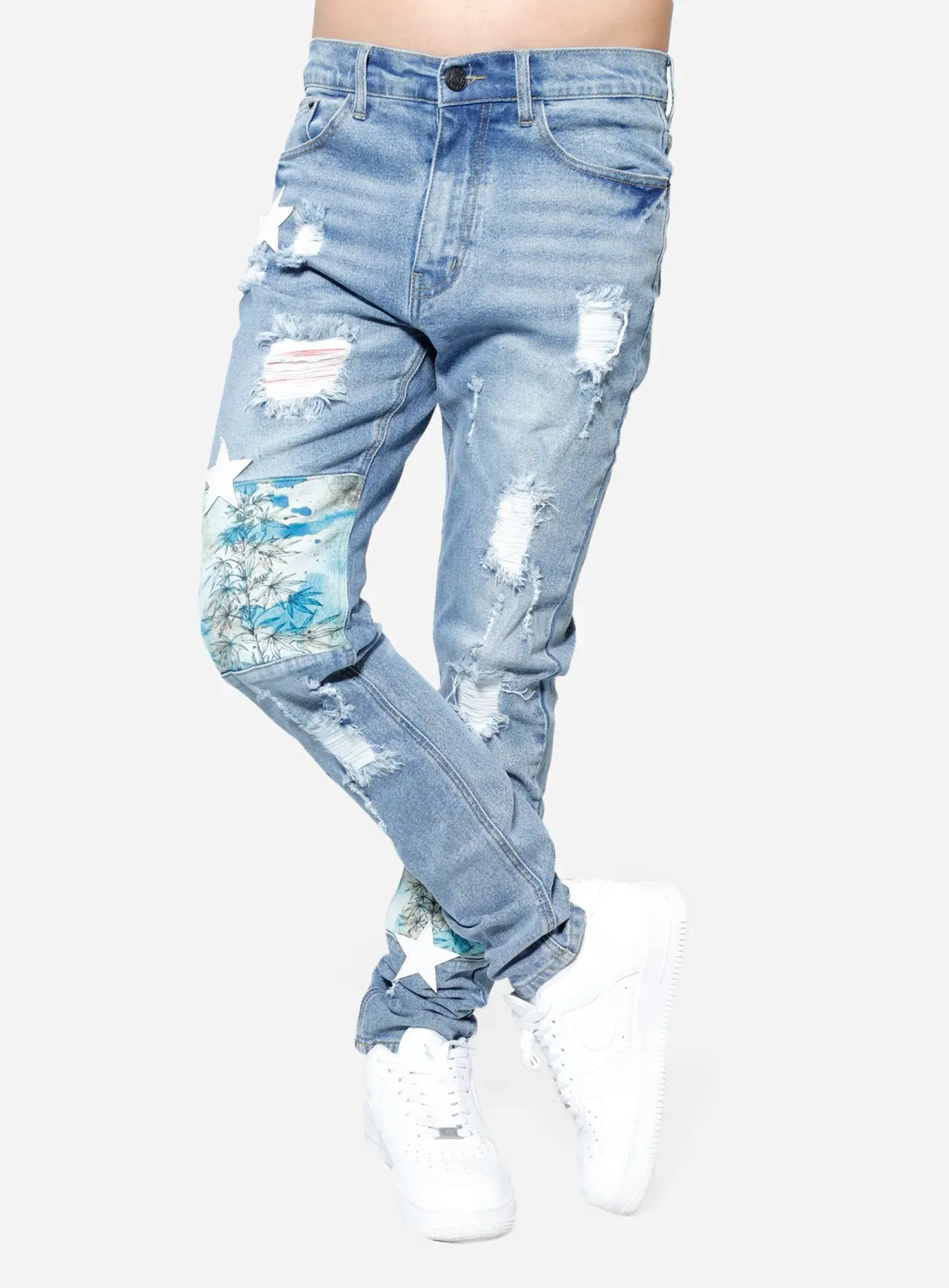 Texas Star Patch Skinny Jeans