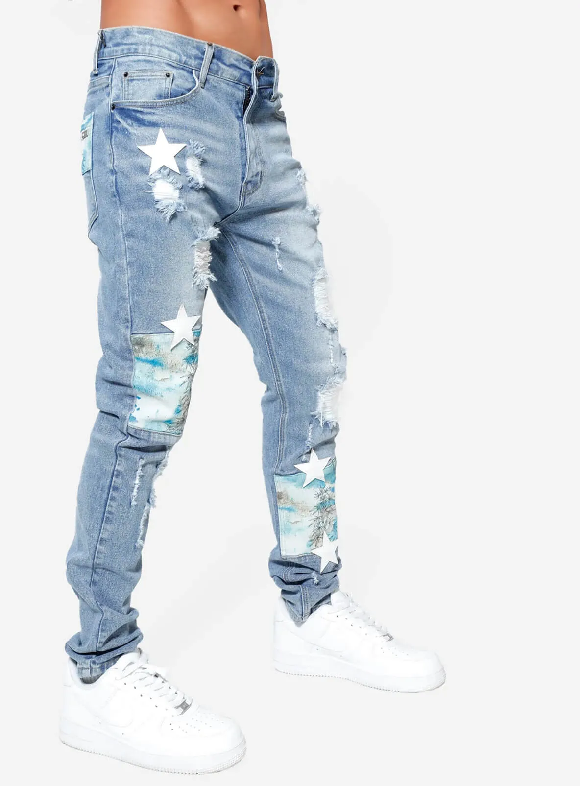 Texas Star Patch Skinny Jeans