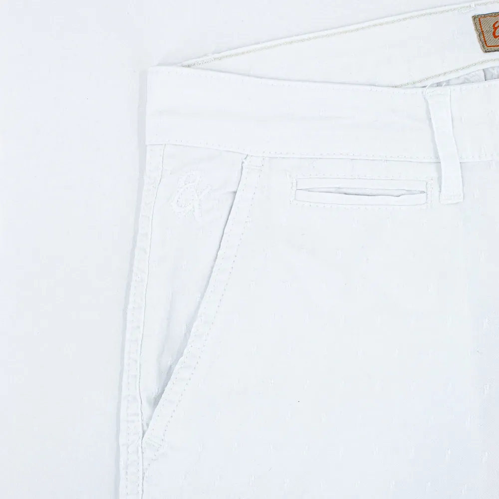 The Carlo Jacquard Shorts - White