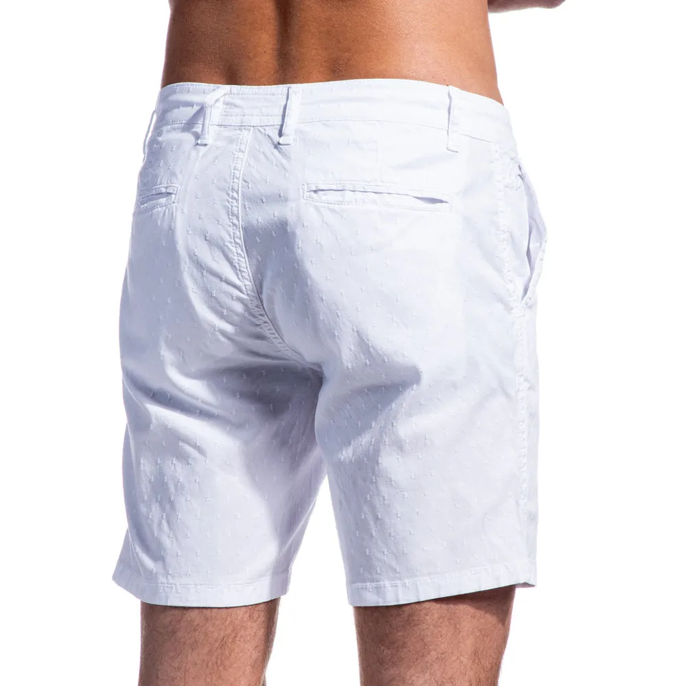 The Carlo Jacquard Shorts - White