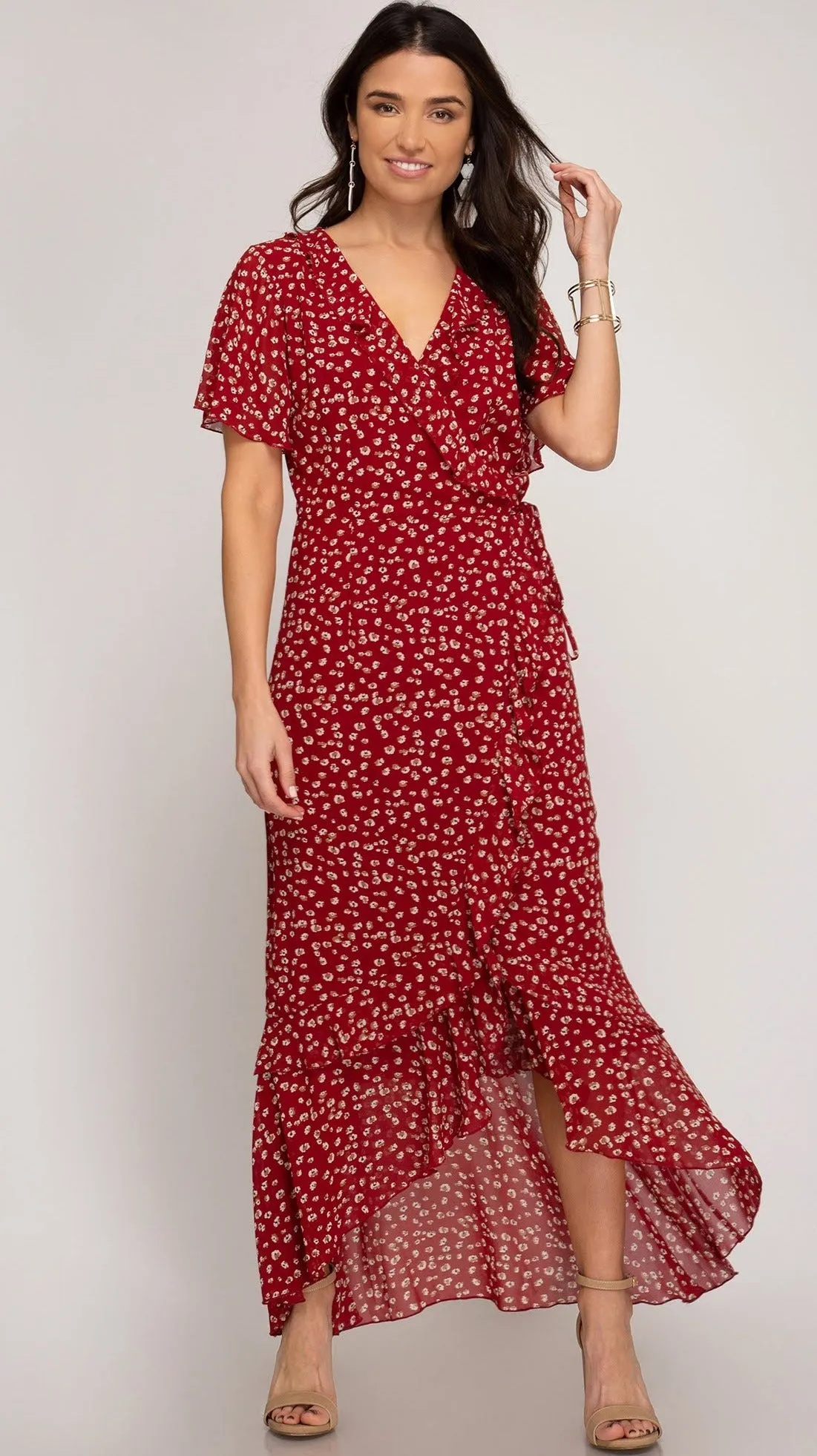 The Merlot Wrap Dress [S-L]