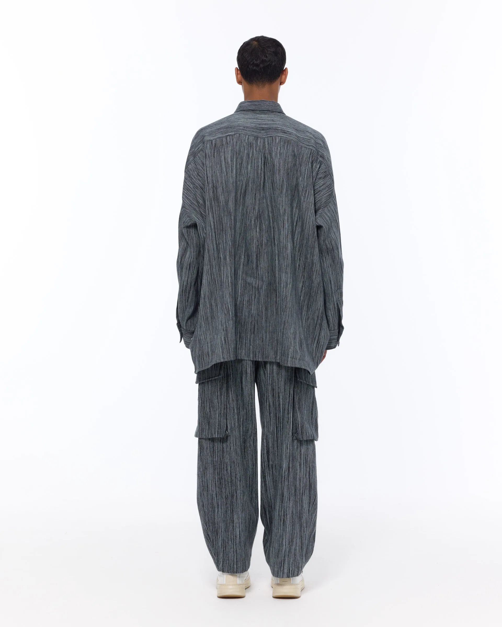 The Oversized Shirt : Grey Chambray