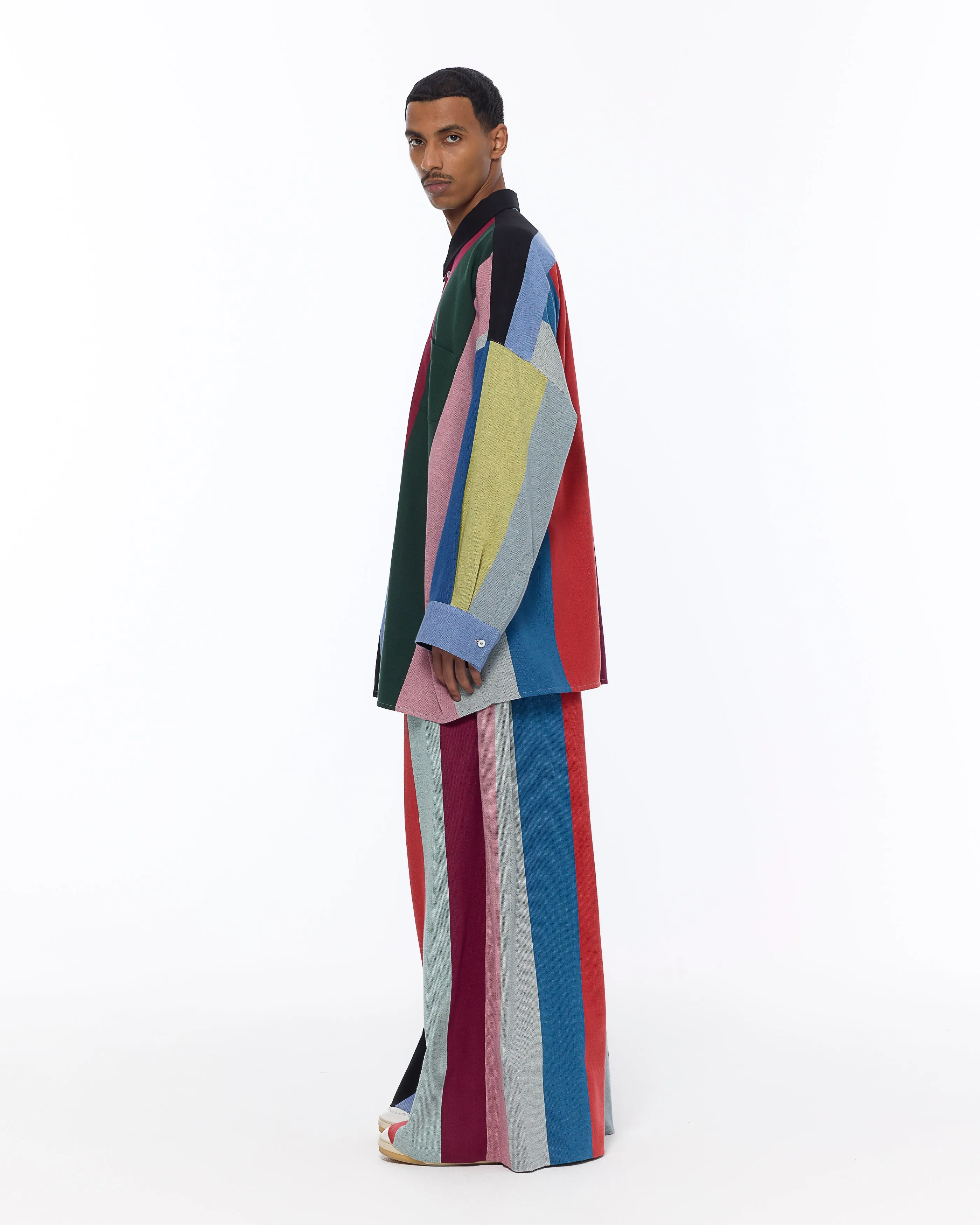 The Oversized Shirt : Multicolor Stripe