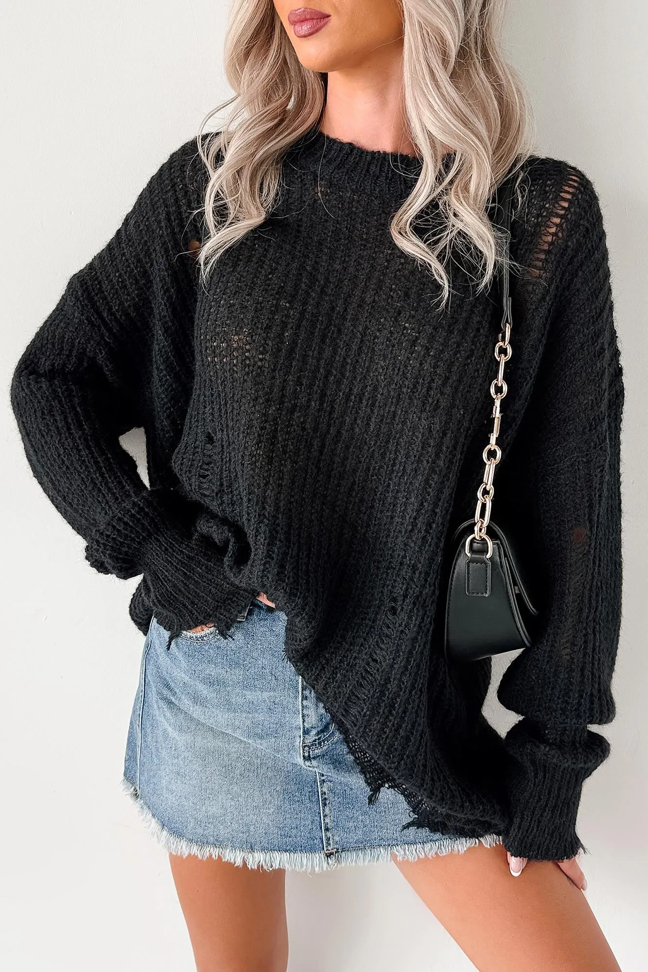 Moisture Management Fabric Soft Cotton Blend The Soft Life Signature 8 Solid Knit Pullover (Black)