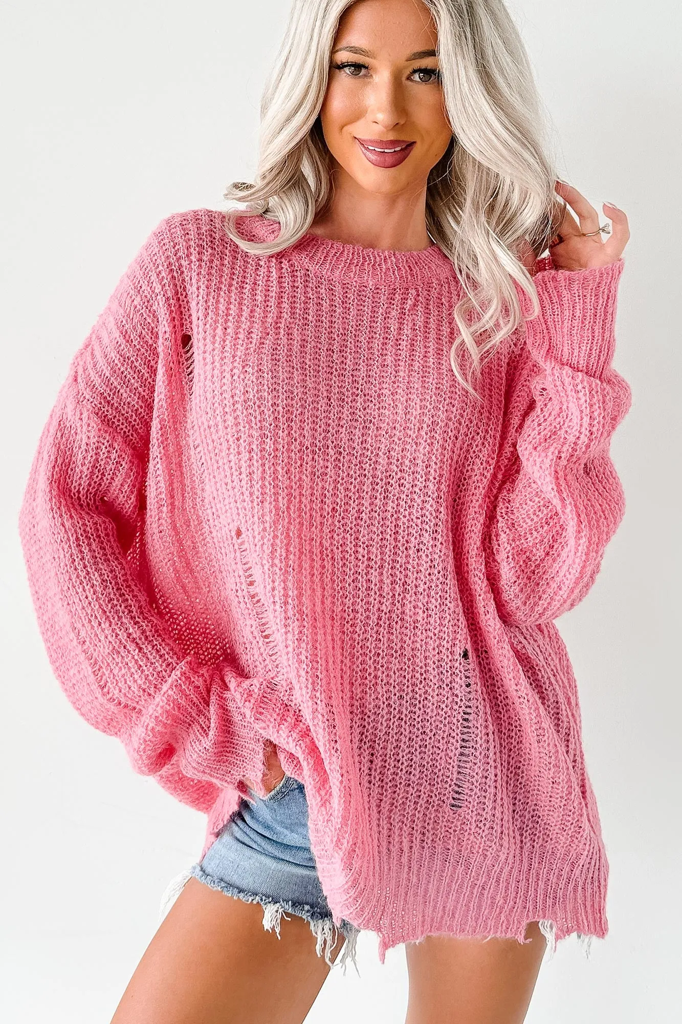The Soft Life Signature 8 Solid Knit Pullover (Pink) QuickRelease Fastener Double Faced Jersey Knit
