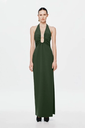 The 'Alusia' Dress Forest Relaxed Waistband