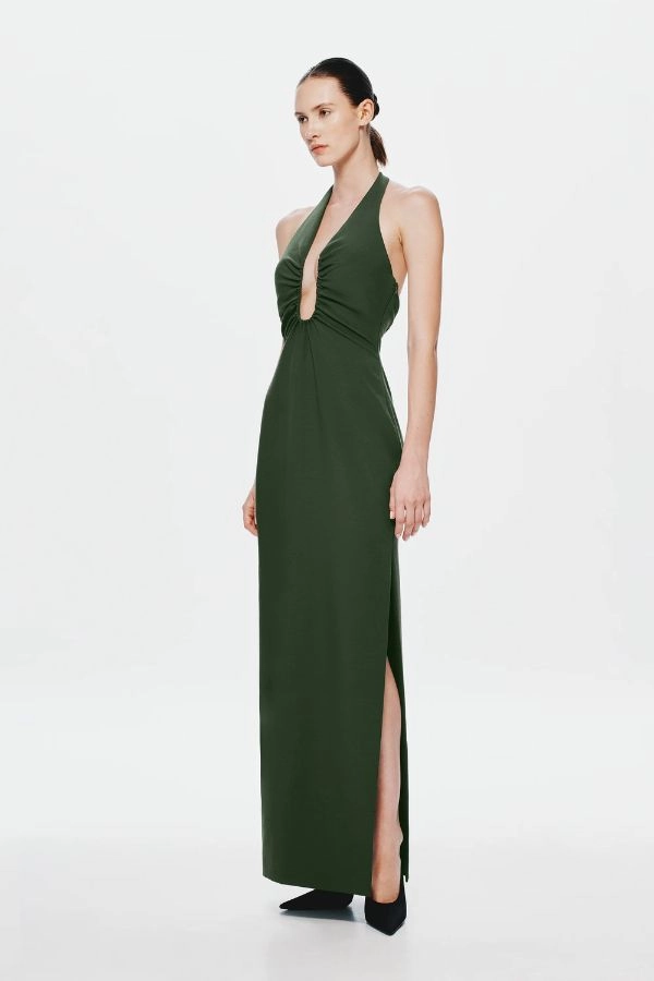 The 'Alusia' Dress Forest Quick Outfit Cut-Out-Detail