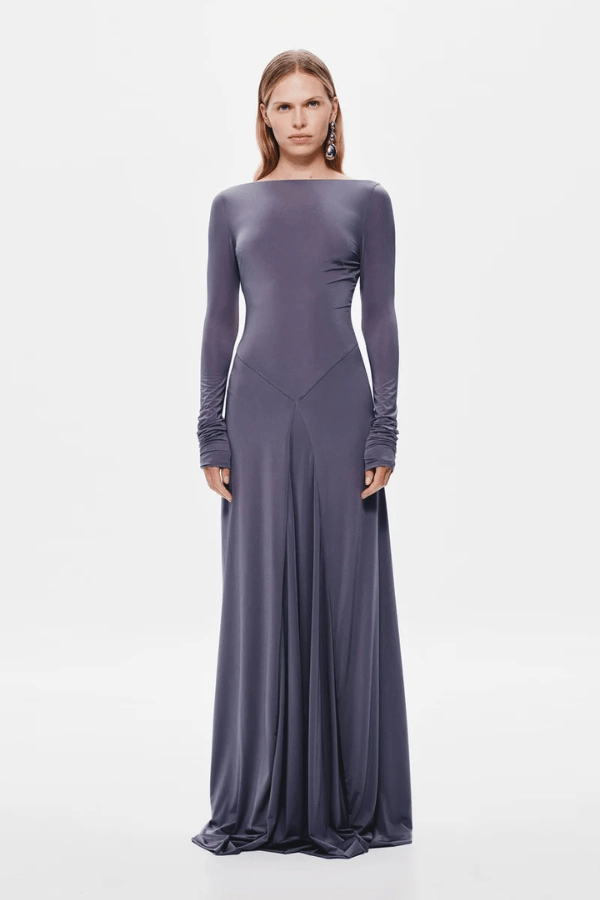 The 'Blake' Jersey Long Sleeve Dress Shark Patterned-Fabric Air Comfort