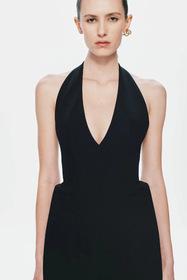 Relax Appeal Quiet Luxury The 'Delta' Suiting Dress Black
