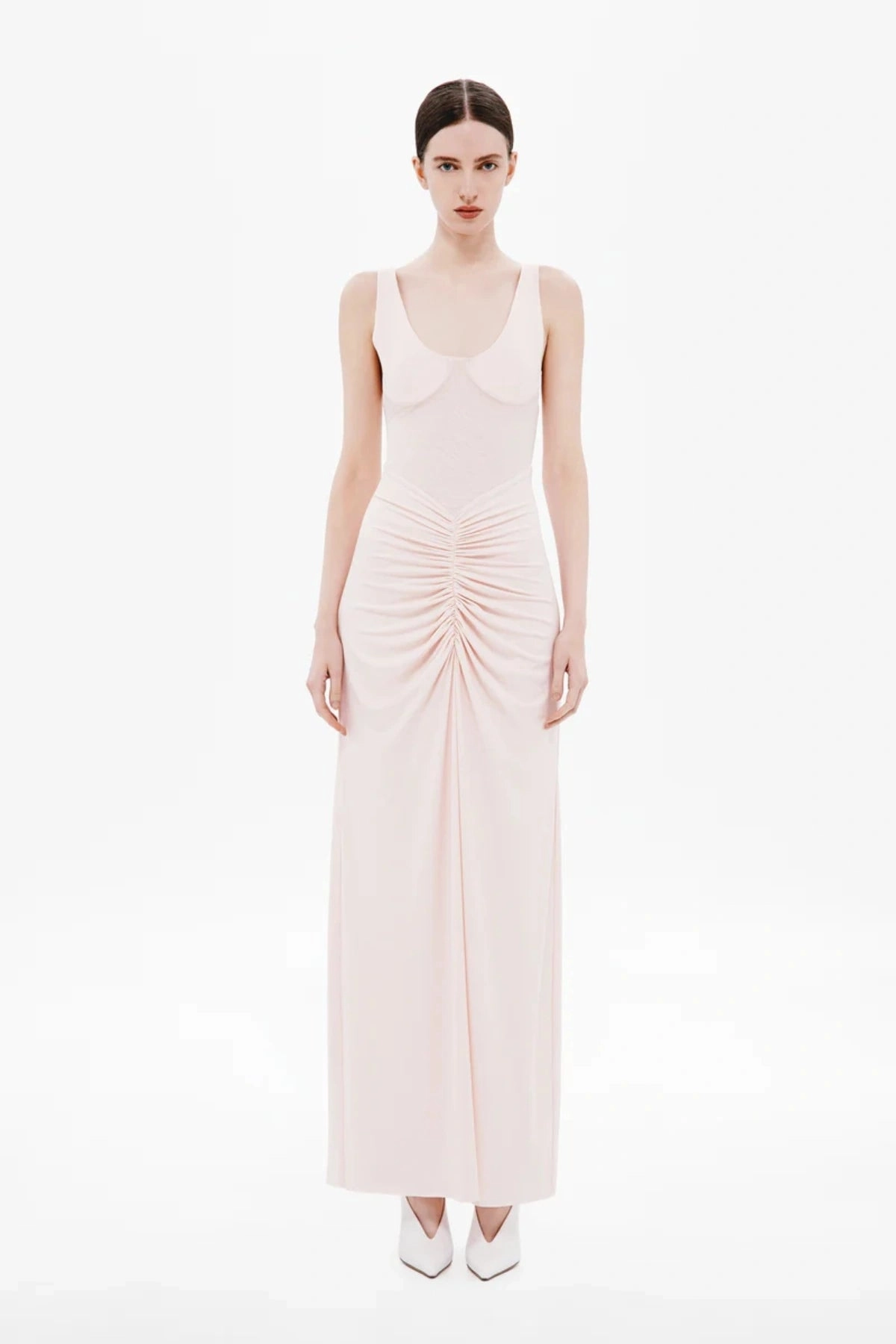 The 'Gisele' Jersey Dress Dusty Pink Lounge Mode Travel Ready