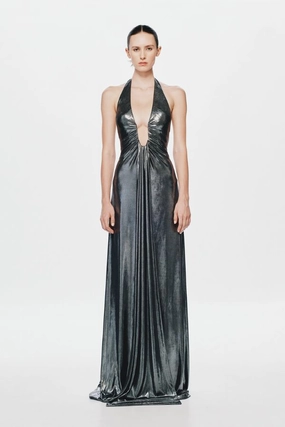 The 'Jennifer' Foil Dress Black Floral Swing