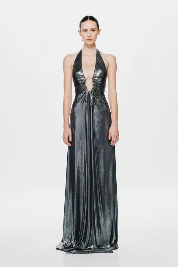 The 'Jennifer' Foil Dress Black Floral Swing