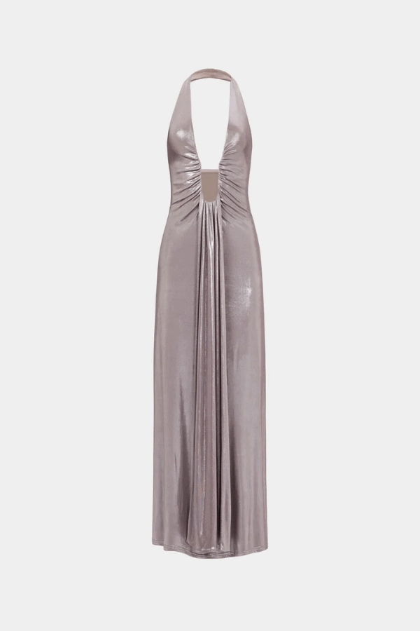 The 'Jennifer' Foil Jersey Cinder Stylish Cut Sophisticated Layers