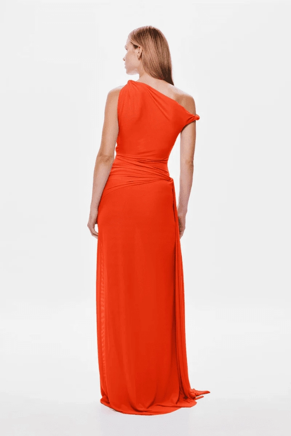 The 'Sisal' Mesh Dress Chilli Belted-Style