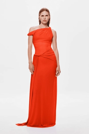 Inclusive Fit The 'Sisal' Mesh Dress Chilli