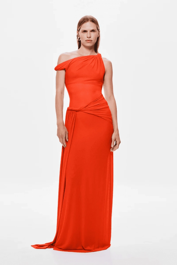 Inclusive Fit The 'Sisal' Mesh Dress Chilli