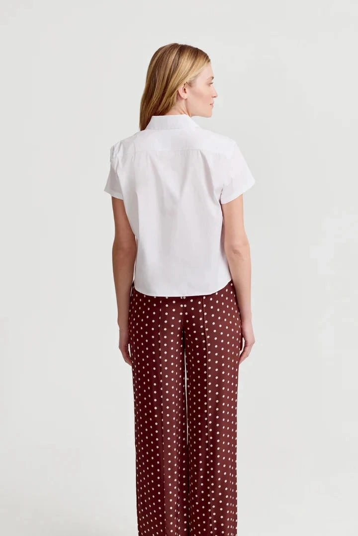 The Boxy Short Sleeve Cropped Shirt White Easy to Wear
