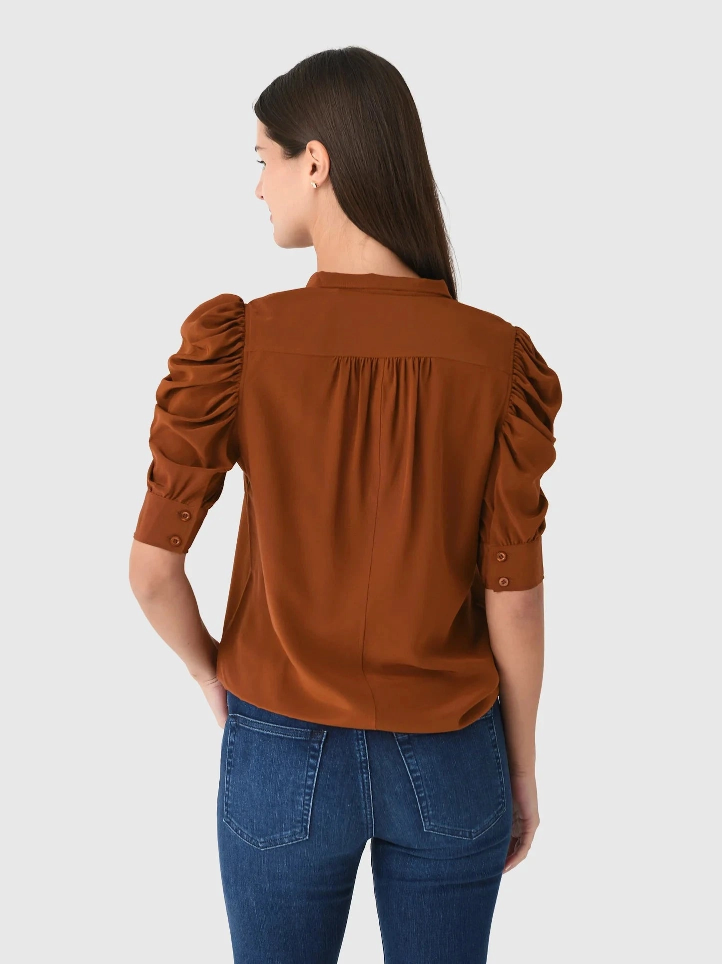 The Gillian Top Rust SweatWicking Fabric