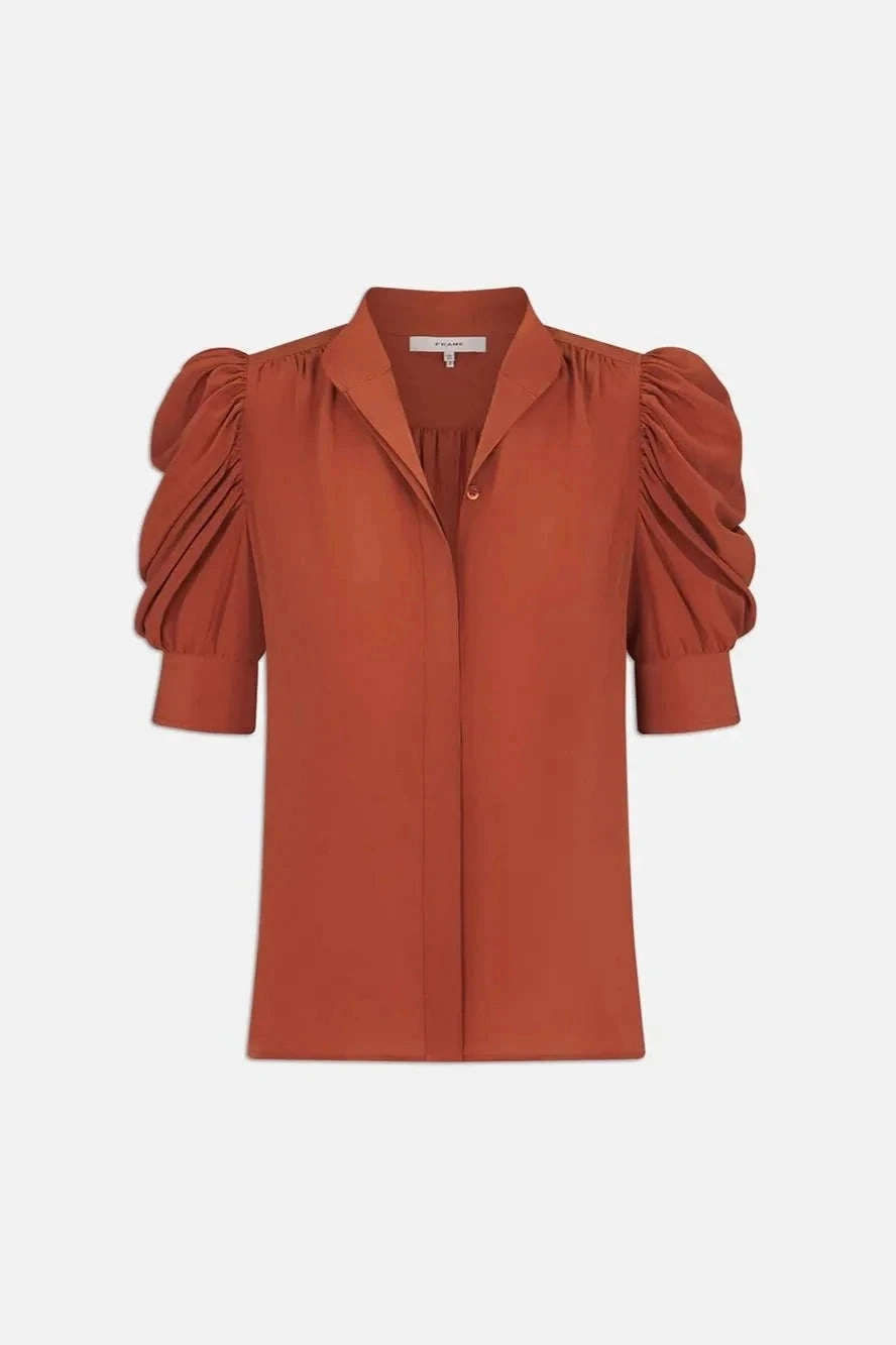 Layered Panel Construction AthleticInspired The Gillian Top Rust