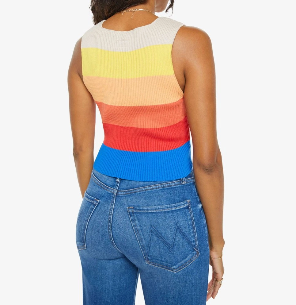 The Round Neck Rib Tank Over The Horizon High Density Weave