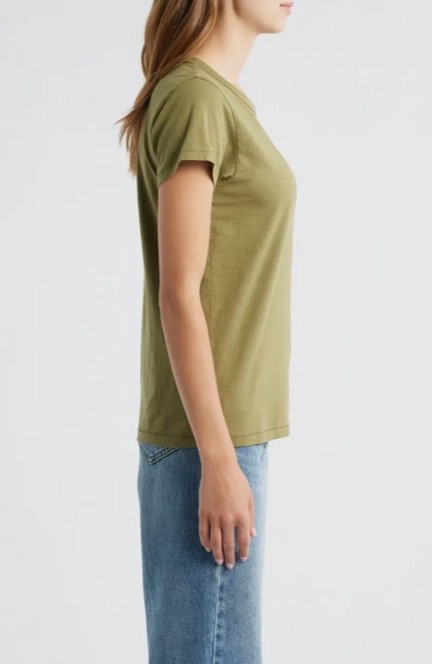 The Slub Tee Olive Anti Microbial Lining