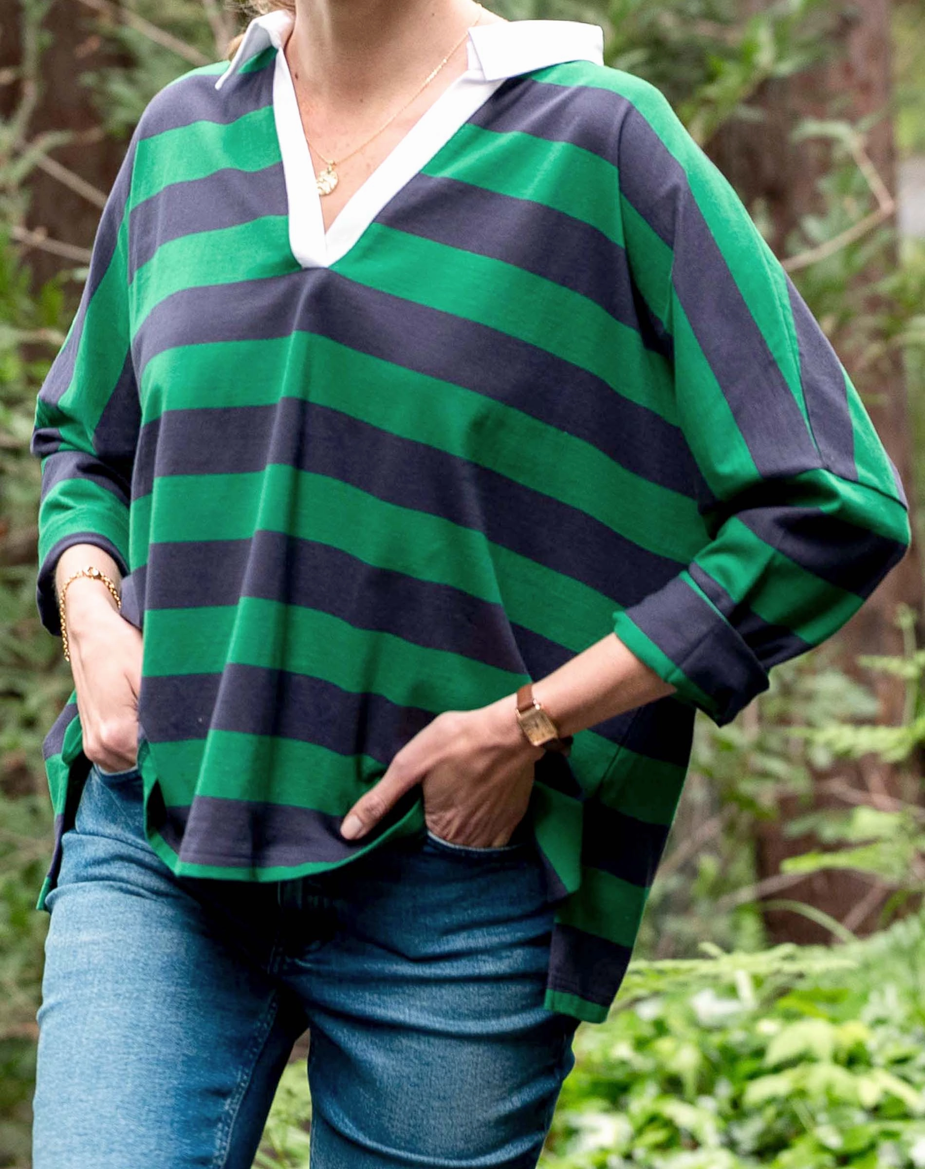 Compact TravelFriendly Design Fashion Blouse AMELIA RUGBY TEE