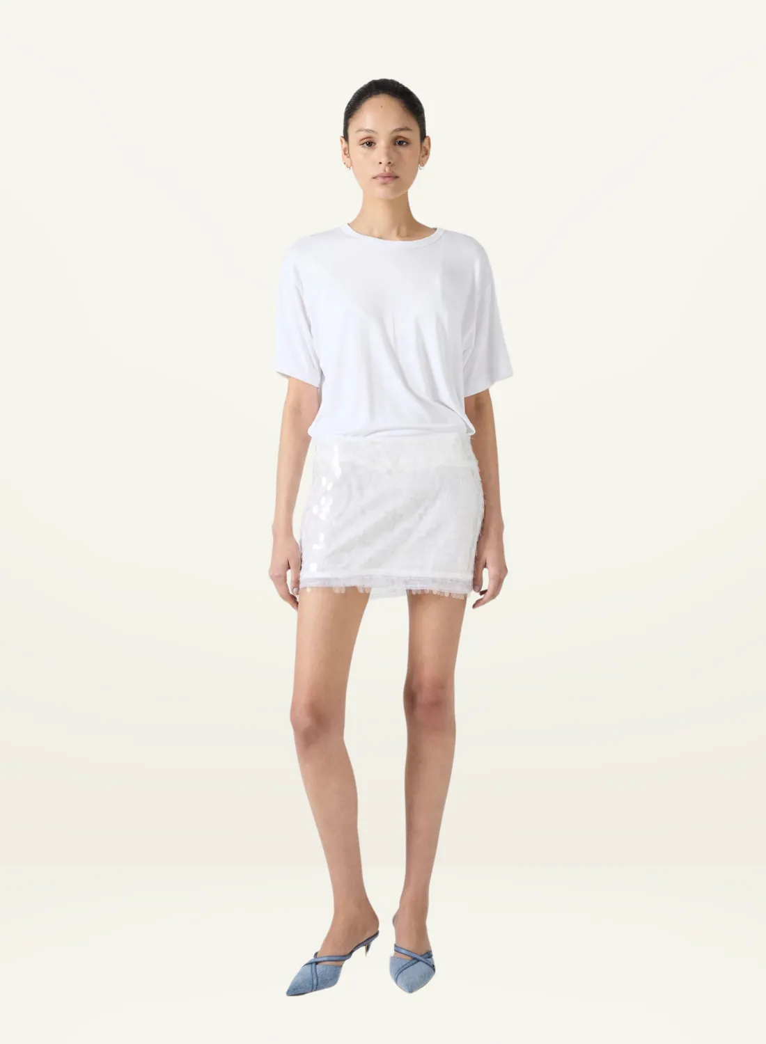 Third Form Luminous Skirt in CREAM