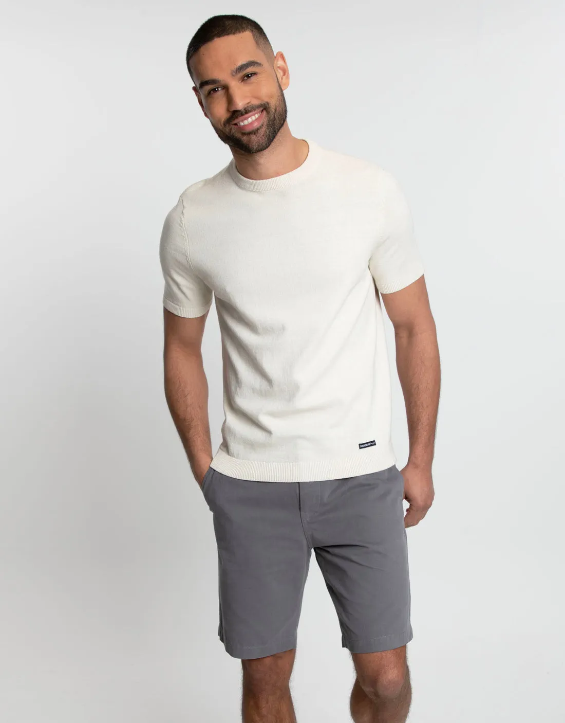 Threadbare Southsea Cotton Chino Shorts Slate - 850