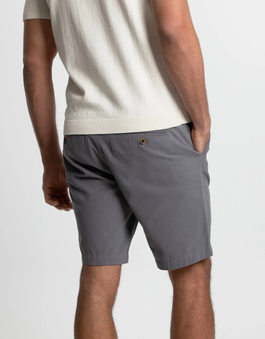 Threadbare Southsea Cotton Chino Shorts Slate - 850