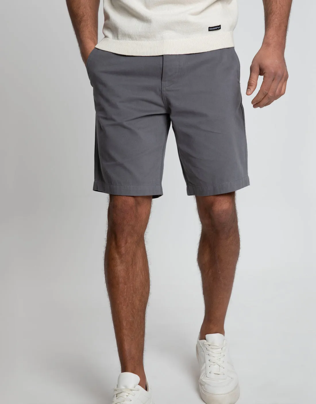 Threadbare Southsea Cotton Chino Shorts Slate - 850