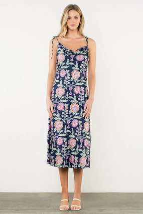Modern Form TIE STRAP FLORAL SLIP DRESS