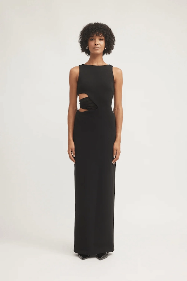 Valentina Dress Black Relax Draping