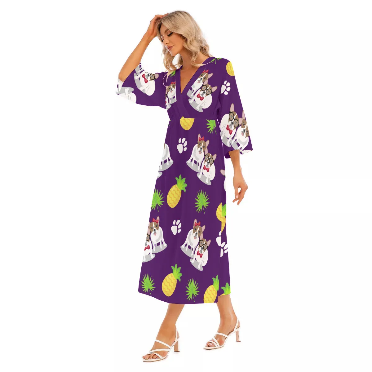 TILLY - Women's Mid-Sleeve Long Dress