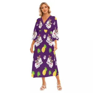 TILLY - Women's Mid-Sleeve Long Dress