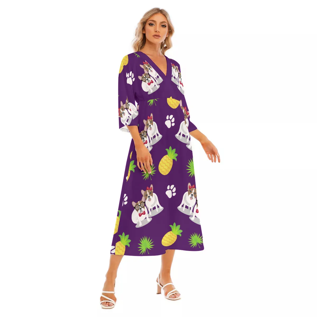 TILLY - Women's Mid-Sleeve Long Dress