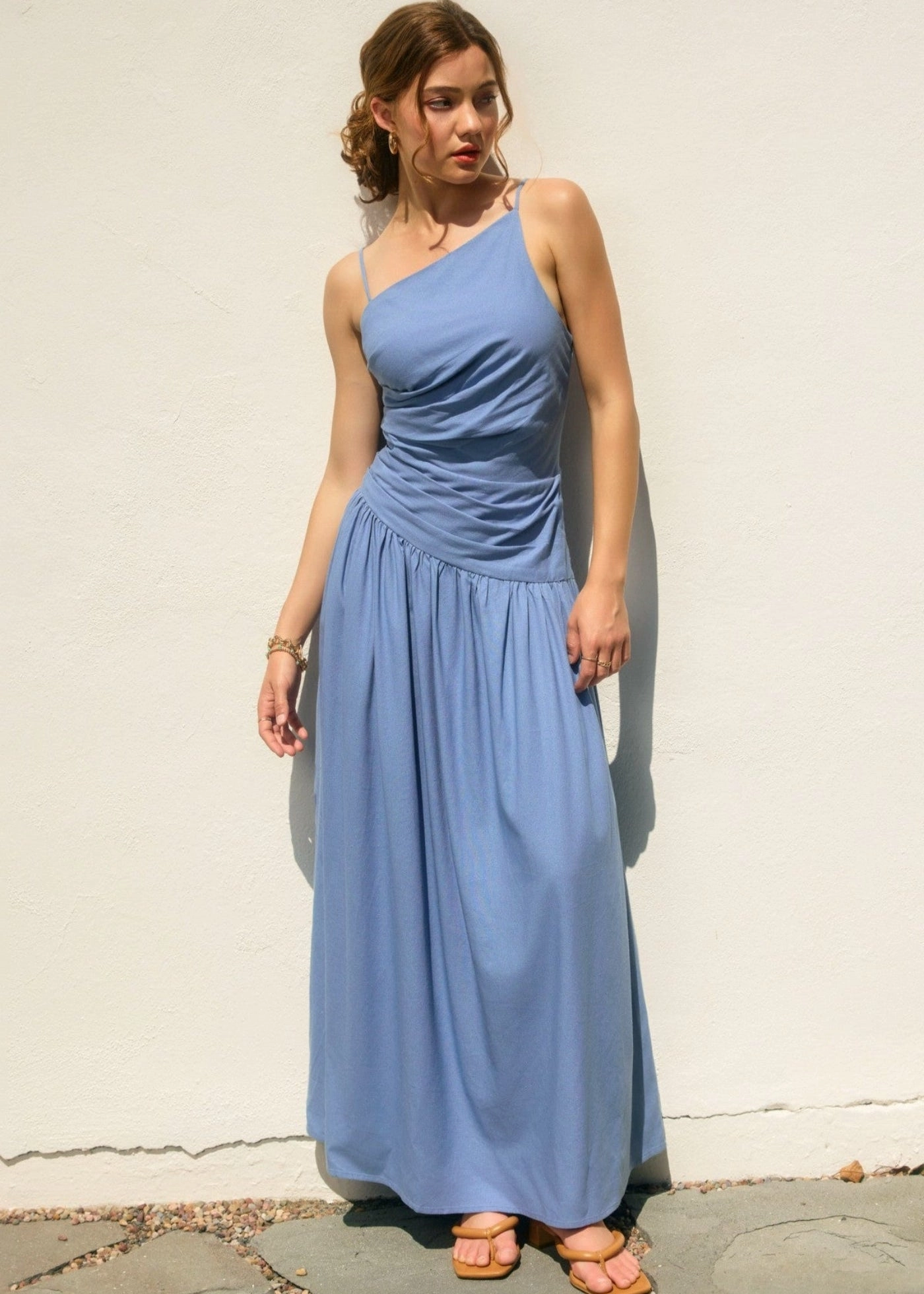 ELLE DROP WAIST RUCHED MAXI DRESS Day Ready Calm Flow