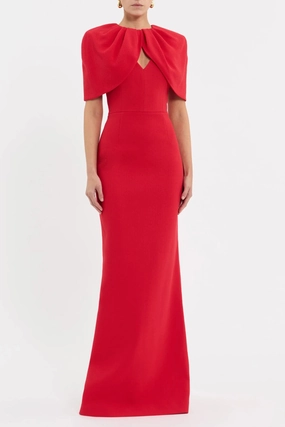 Cameron Gown Red Lounge Cut Clean Style