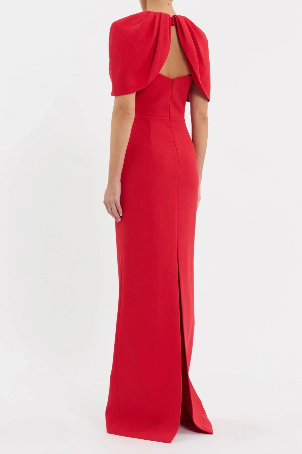 Cameron Gown Red Button Accent
