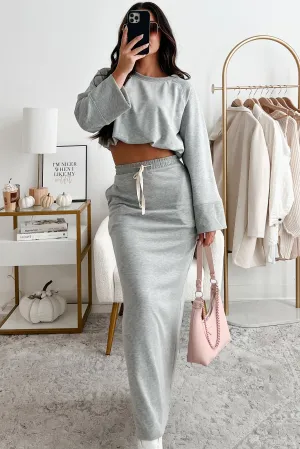 SnagResistant Fabric Times Like These Bubble Hem Crop Top (Heather Grey)
