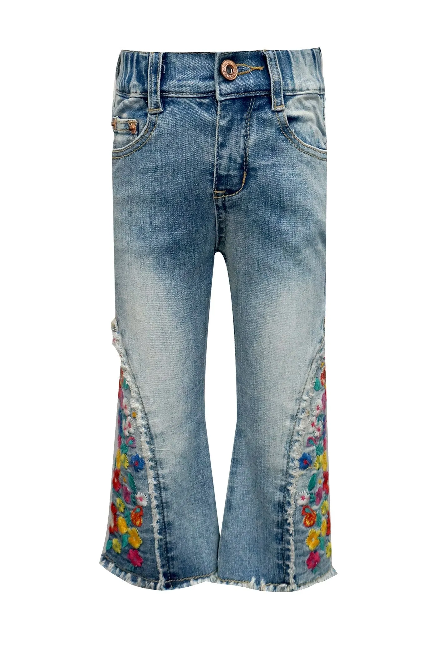 Toddler Girls Little Girl's Bell Bottom Washed Jeans