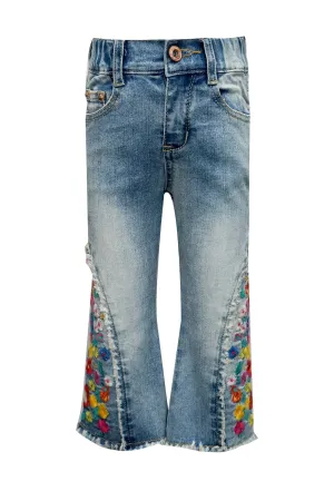 Toddler Girls Little Girl's Bell Bottom Washed Jeans
