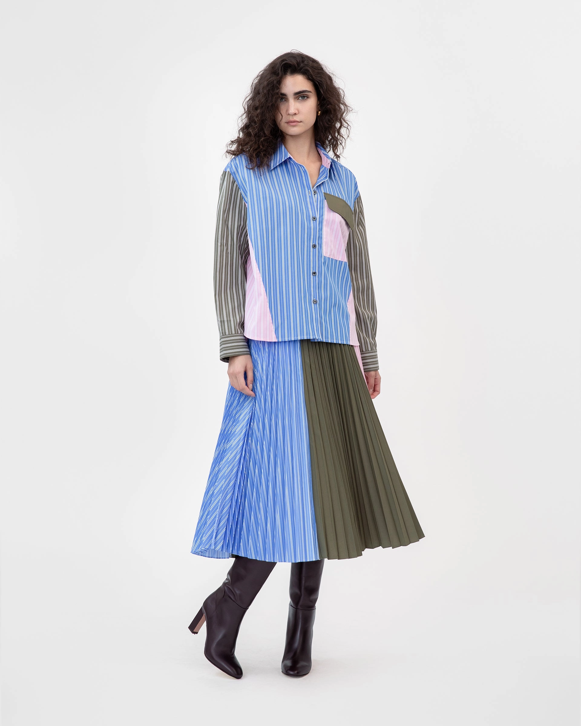 Topher Stripe Top DurableCollarStays