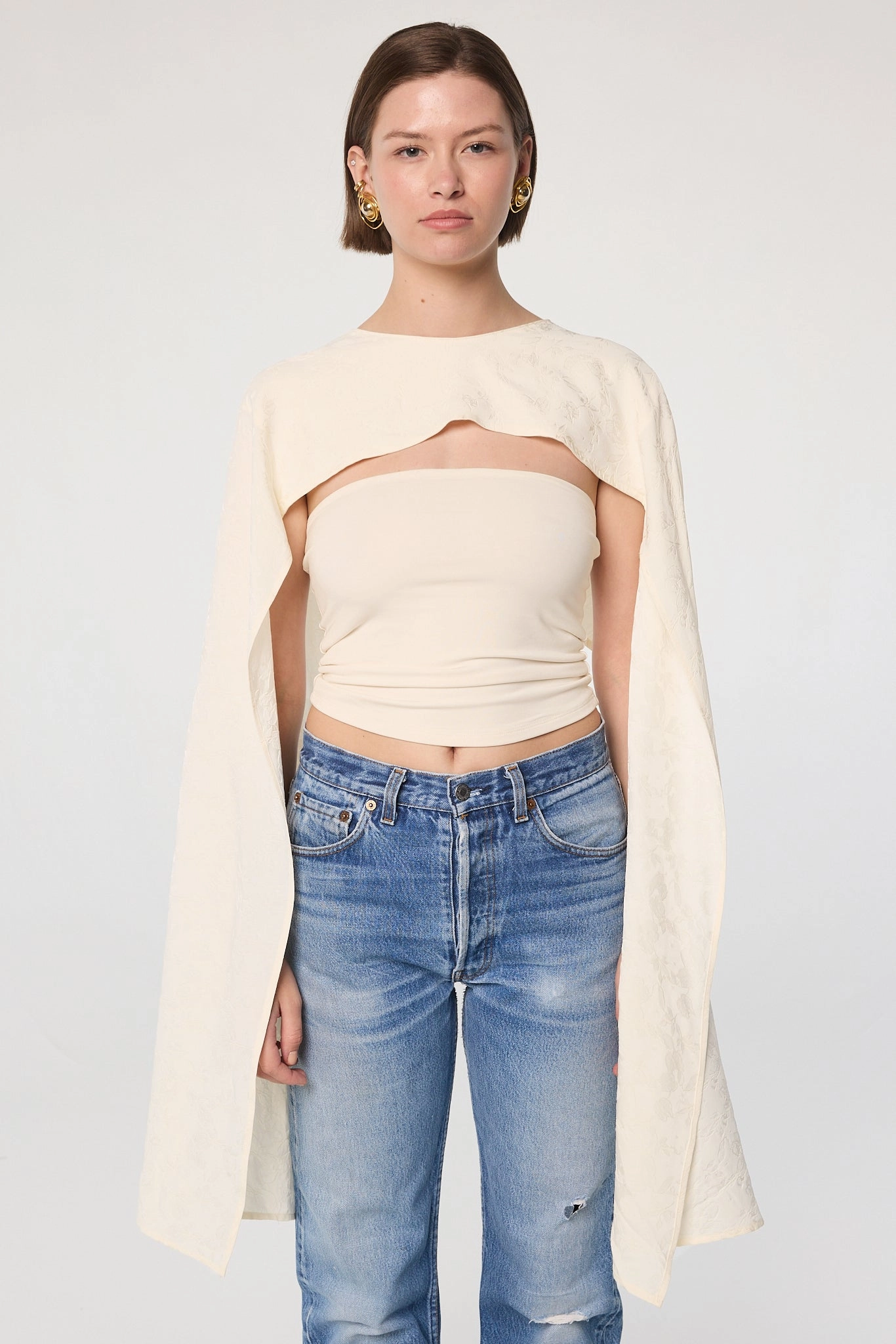 TORA CAPE TOP FrenchTerryTexture